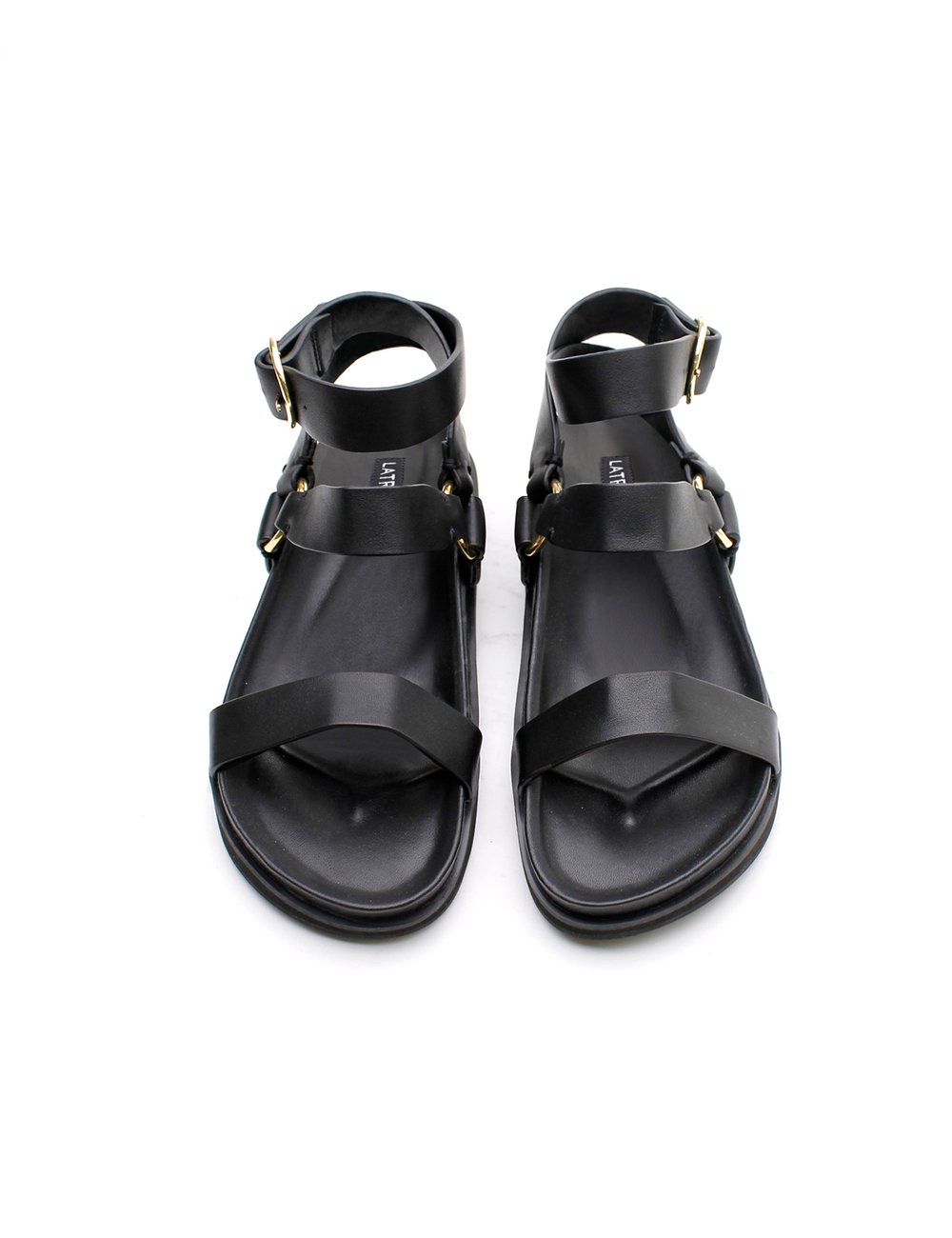 LA TRIBE Platform Sandal - Black