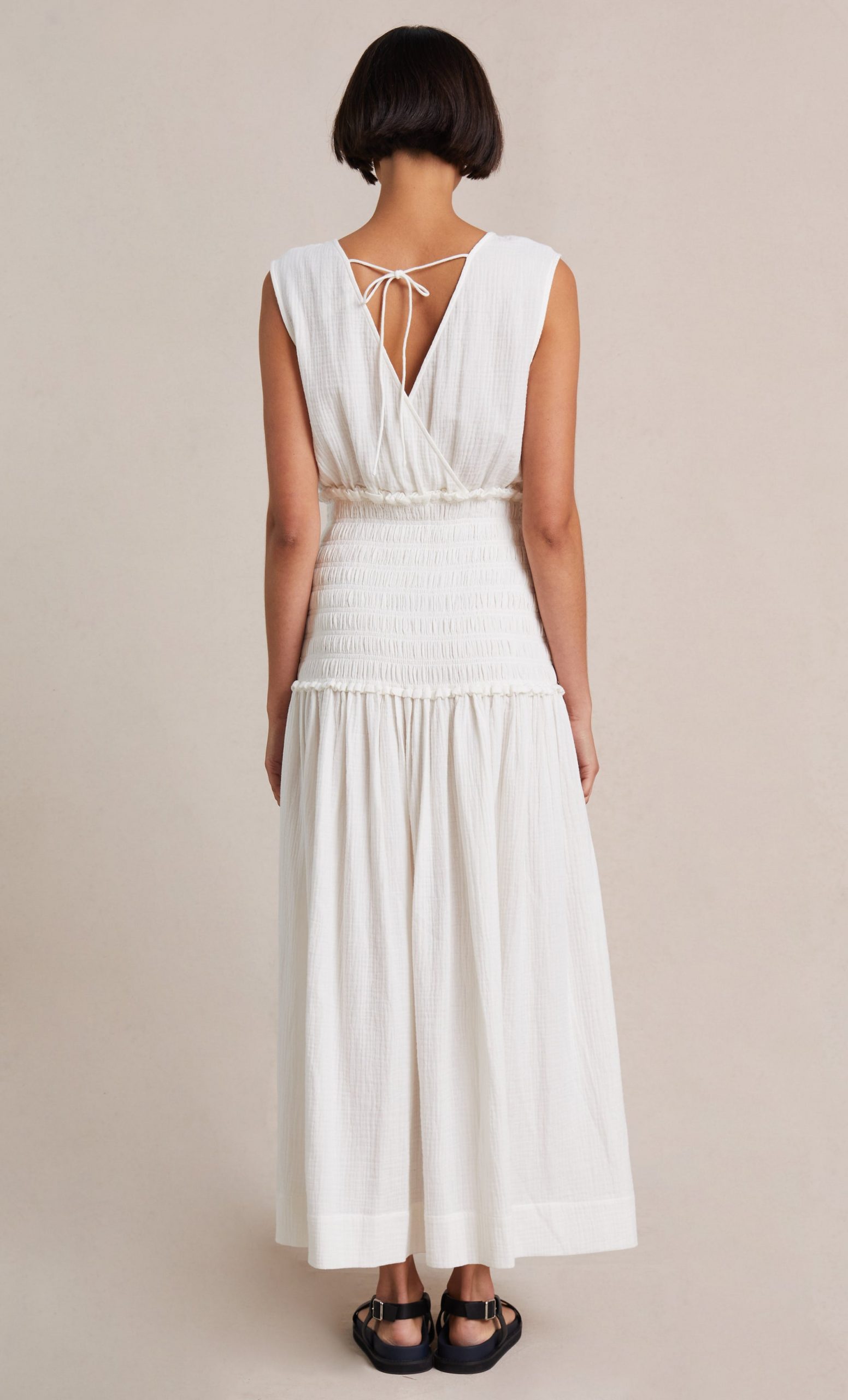 BEC & BRIDGE Aleah Shirred Dress - Ivory